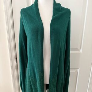 Lilly Pulitzer Green Open-Front Cardigan